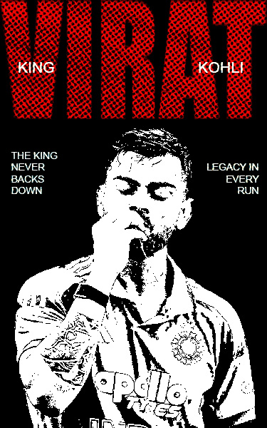 Virat Kohli graphic poster design